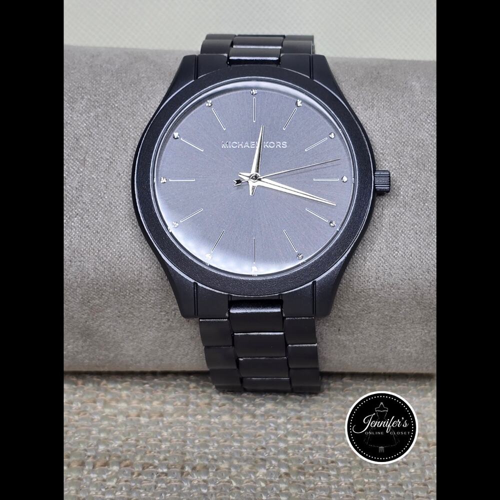Michael Kors Women's MK4506 Slim Runway Grey-Tone Lightweight Watch
